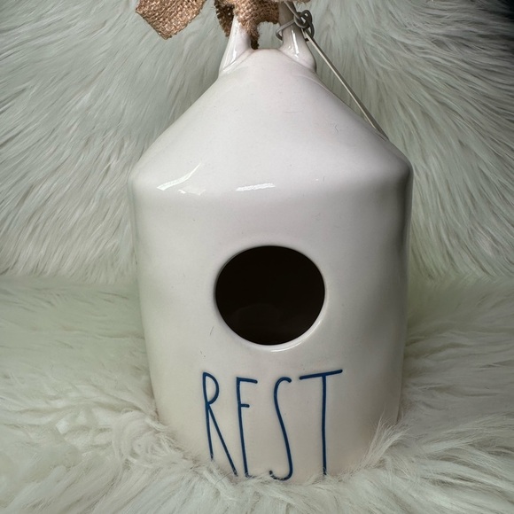 Rae Dunn Other - Rae Dunn White Rest Birdhouse with blue letters